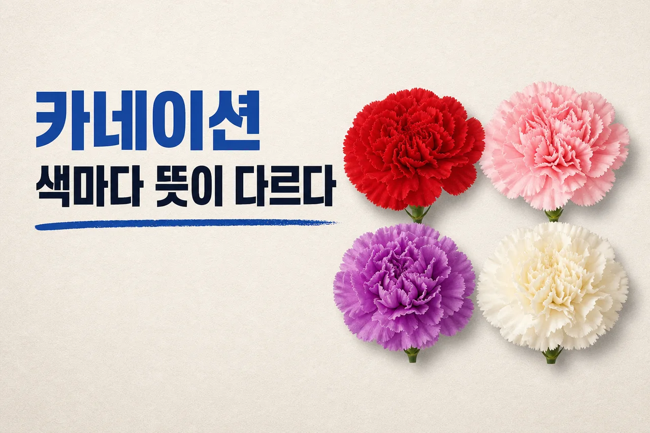 카네이션, 어버이날만 주는 꽃이 아닙니다: 색깔별 꽃말 총정리 대표 이미지